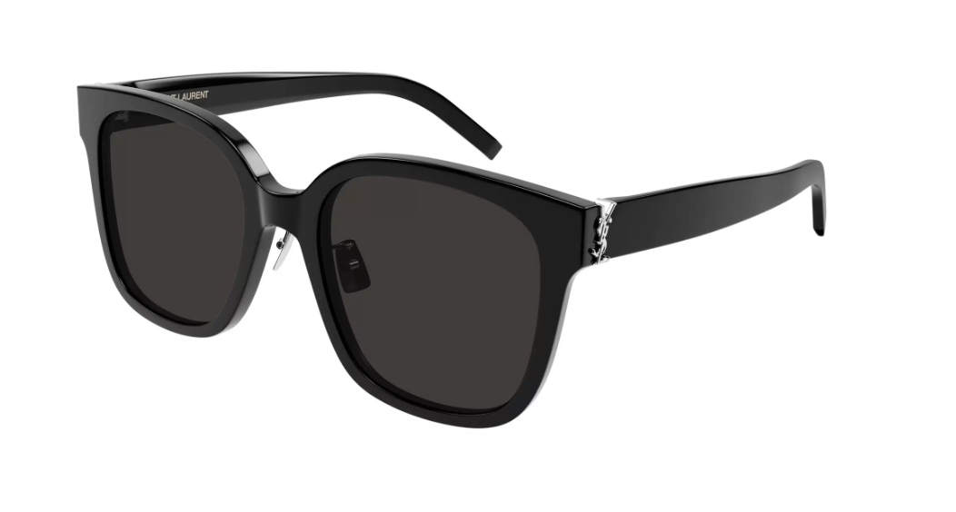 Saint Laurent, SLM105F, 001 BLACK BLACK, 55